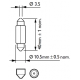 Светодиодная авто лампа SLS LED с обманкой компьютера под цоколь SV8,5(C5W) 39mm 3-5630 Белый